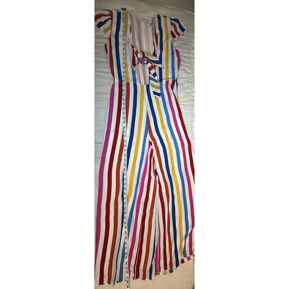 COLOR ME COURTNEY Sheree Colorful Striped Jumpsuit SIZE 6 - Picture 8 of 11